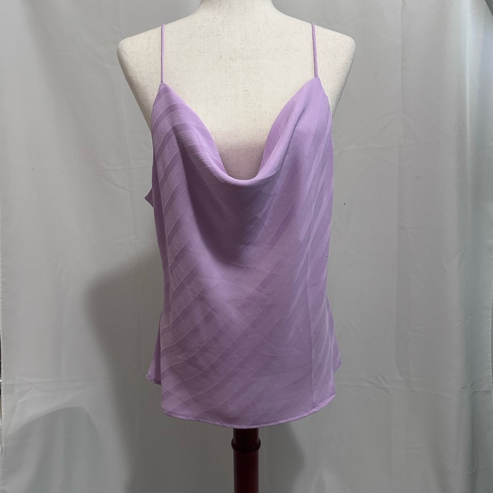 NWT Skies Are Blue Lavender Cowl Neck Spaghetti Strap (Adjustable) Cami/Tank Top